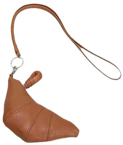 GETBSTOOP Leder Dumpling Bag Vintage Umhängetasche Nackenbeutel Halbmond Tasche Elegante Sling Bag Leder Halbmond Schultertasche Handtasche-Braun