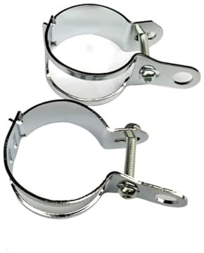 Motorrad Blinker Licht Halter Metall Umzug Gabel Klemmen Montieren Lampe Halterung for Motorrad Vorderrad Gabel(Silver)