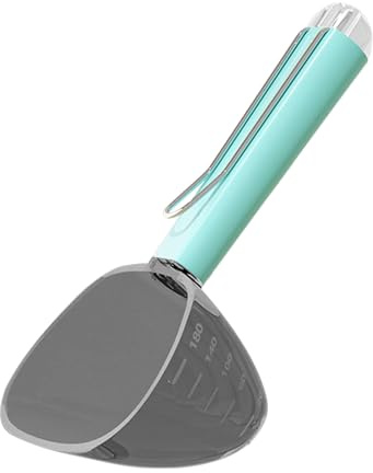 Cuchara medidora de alimentos para mascotas, compacta para gatos y perros, mango cómodo, diseños multifuncionales, alimentación, taza portátil de comida para mascotas, pienso, golosinas