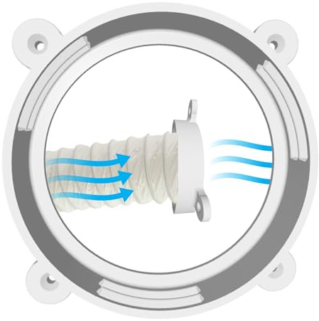 1 Flansch Adapter für 150mm Abluft Schlauch Klimaanlage Wanddurchführung | Aufsatz zur DIY Fenster und Wand Durchführung für DN150 Abluftschlauch Growzelt mobile Klima Klimagerät NW150