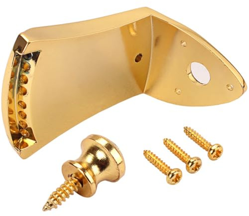 YARNOW Cordier Triangulaire pour Mandoline 8 Cordes, Accessoire Métallique Doré pour Mandoline Professionnelle à Table Arquée, Pièce Traditionnelle Solide pour Entretien D'instrument