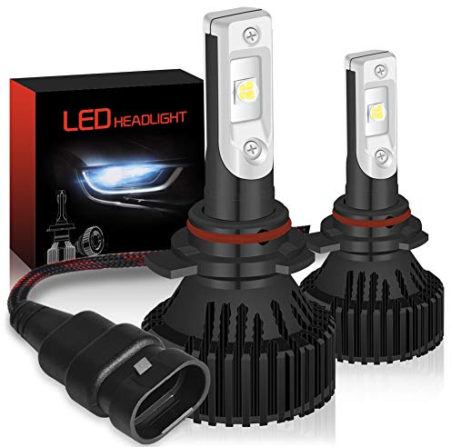 KATUR 9012 HIR2 LED-strålkastare glödlampor superljusa chips 16 000 LM vattentät allt-i-ett LED-strålkastare konverteringssats 60 W 6 500 K Xenon vit – 3 års garanti