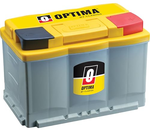 OPTIMA® Batteries High Performance DH6 YELLOWTOP® Dual Purpose Sealed AGM Car, Truck and SUV Battery, 800 CCA, Maintenance Free, Versatile Mounting, BCI Group Size 48