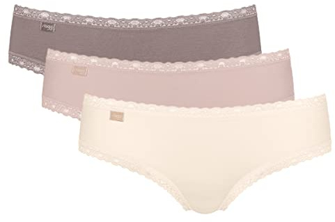 sloggi Donna 24/7 Weekend Hipster C3P, Skin - Dark Combination, 44