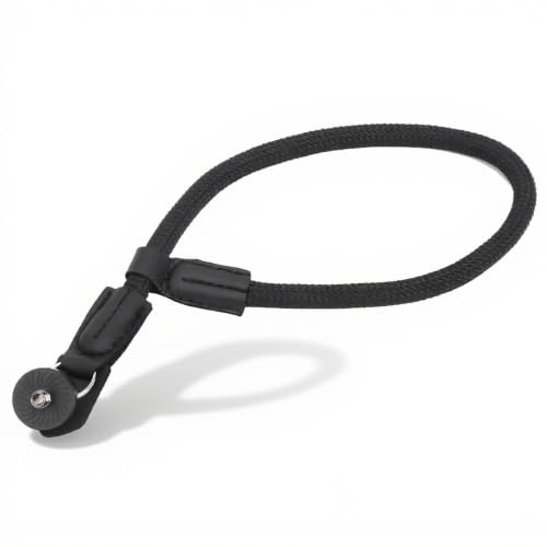 Cinturino da Polso, Cordino Cintura in Nylon Anti-smarrimento con 1/4 Vite Adattatore per Mobile 2 3 4 Stabilizzatore per Fotocamera(Nero)