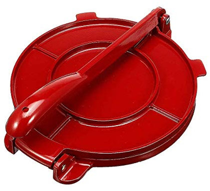 LIANYG Tortilla Maker Red 8 Inches Tortilla Press Maker Aluminum Foldable Flour Corn Baking Tool Bakeware DIY Pie Tools Kitchen Accessories Gadgets 108