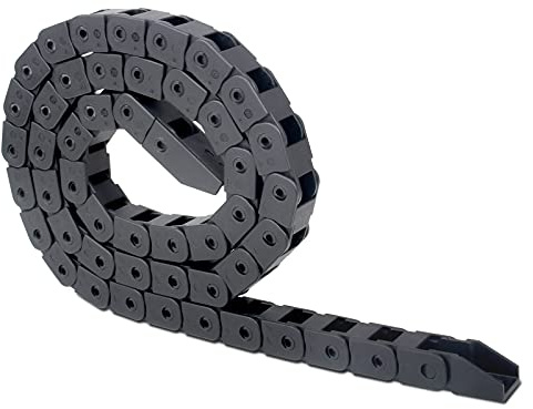 Cnloyua Schleppkette, Geräuscharme Kabelschleppkette, 1 m (10 mm x 20 mm) Schwarze Nylonkette Drahtträger, verwendet für 3D-Drucker, CNC und andere Maschinen