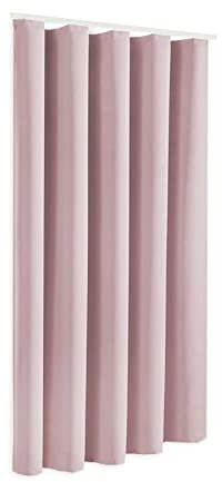 Blackout Verdunkelungsvorhang Thermovorhang mit Kräuselband Sopran BxH 140 x 175/245 cm | rosé / rose | Schal mit Gardinenband | Vorhang Gardine | weich fließender Stoff (bügelleicht) | (140x175cm)