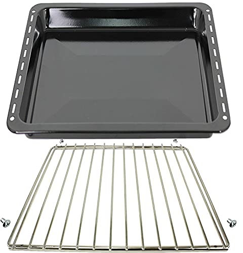 SPARES2GO Roasting Pan Baking Tray + Extendable Adjustable Shelf Compatible with Rangemaster Oven Cooker