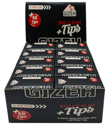 Gizeh Extra Fine Rolls Slim mit Filtertips, 1 Box à 20 Stück