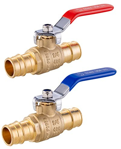 (Pack of 2) EFIELD Cold Expansion Pex-A 3/4 Inch X 3/4 Inch Brass Ball Valve For Hot and Cold Water, Potable Water, ASTM F1960,UPC Certified (2),(VALVE238-2PCS)