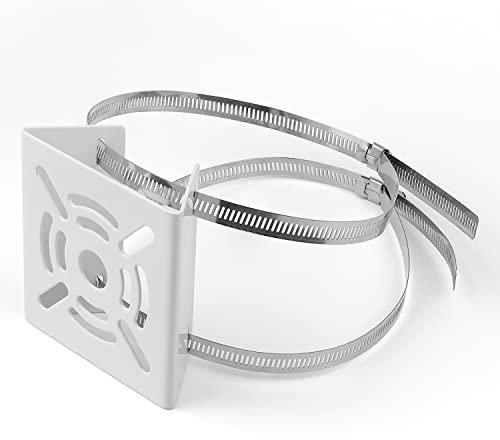 Support du Mât, MYLERCT Support Camera, Support de Poteau de Caméra avec Deux Fixations Réglables, Matériau Epaissi, Robuste pour Le Montage de la Caméra