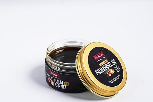 Pure Palm Kernel Oil 100ml | 100% Organic & Authentic | Unrefined Natural Moisturiser for Hair, Face & Body | Deep Moisturiser for Dry Skin | Plant-Based | £7.99