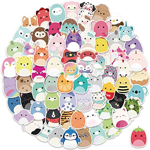 Aithney 100 Stück Kawaii Tier Sticker – Wasserdichte PVC Aufkleber für Kinder, Teenager & Erwachsene – Süße Vinyl-Sticker für Flaschen, Laptops, Notizbücher & mehr – ca. 7 cm groß