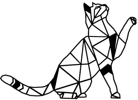 Dexlyn Katze silhouette Wanddeko Metall Schwarzer,Haus Garten Deko,Mimalistische wanddekoration wandbilder Wandkunst Hängende Dekoration 40×30 CM (A)
