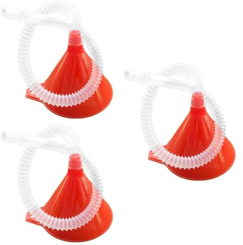 GLEAVI 6pièces Entonnoir à Huile Avec Tubes Flexibles Pour Et Voitures Entonnoir De Carburant Transparent Et Remplissage Pratique Sans Débordement