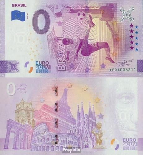 Prophila Collection Geldschein Brasilien 0 Euro Souvenirschein Brasilien bankfrisch 2022 Fußball-WM 2022 in Katar (Banknoten für Sammler) Fußball