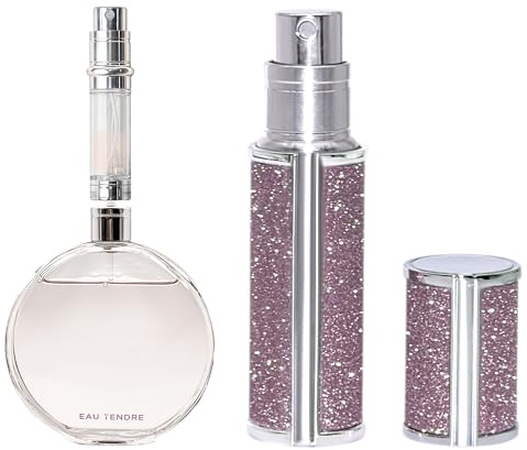 muilsae AG00RG Parfümzerstäuber Nachfüllbar, 5ml Leer Reise Parfüm Zerstäuber, Bodenfüllung parfum reise zerstäuber, für Handtasche, Reisen, Ferien, Flugreisen (Roségold) (Prickelnd Rosa 5ml) | Duftbehälter mit Bodenfüllung, tragbar und auslaufsicher, geeignet für Reisen und Ausgehen