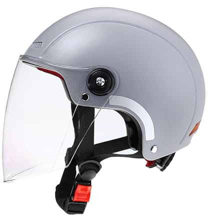 retrò Casco Scodella Portatile Mezzi Caschi Jet, Mezzo Casco da Motociclista Vintage Caschi Caschi Casco a Scodella Scooter Motorino ECE Omologato Mezzo Elmetto da Moto retrò