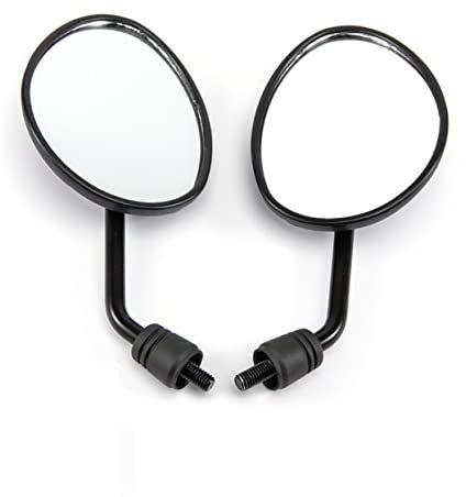 DKPMWD Motorrad Lenkerendenspiegel Motorrad Seitenrückspiegel Mit 7/8 Lenkerhalterung 8mm Adapter Für Mountainbike Für BMX Fahrrad Motorrad Für Dirt Bike Für ATV Motorradspiegel