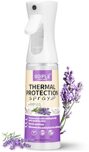10 en 1 Protecteur de Chaleur pour Cheveux - Lavande Sprays Thermo-Protecteurs Pour Soins Sans Rinçage Protecteur Thermique - Formule Nourrissante Spray Protection Chaleur pour Cheveux Abîmés 10 fl oz