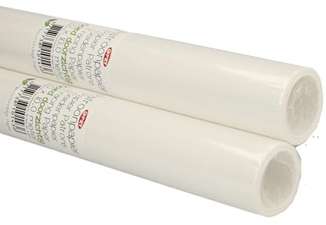 Schnittmusterpapier Breite 100cm 2 Rollen zu je 10 Meter - Seidenpapier Schnittmuster Kopierpapier Pauspapier Zeichenpapierrolle Transparentpapier 20 Meter