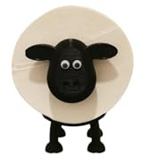 Porte-rouleau de papier toilette en forme de mouton pour rouleaux de 42 mm - En plastique amusant pour le rangement du papier toilette et des rouleaux de WC - Parfait comme décoration pour
