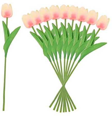 IMIKEYA Hochzeit Tulpen 10 Stücke Gefälschte Blumen Bouquet Real Touch Künstliche für Home