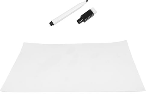 DIYEAH Whiteboard-tapete Abwischbar für Kinderzimmer Bürowände Heimgebrauch Selbstklebend Weiß Leere Tafel zum Schreiben und Zeichnen mit Stift Wiederverwendbar