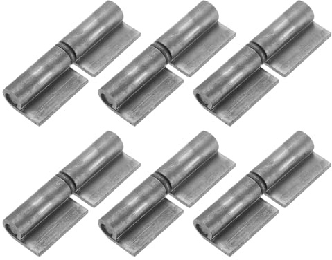 QUARKZMAN Charnières Soudables À Dégagement 3-1/7x1 Pack 6 | Charnières En Acier À Souder Pour Portail Avec Goupille Amovible, Charnières Détachables, Pour Porte Battante En Métal Ou