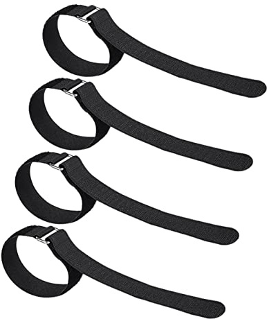 FRCOLOR Lot De 4 Sangles Antidérapantes Pour Chaussures Crampons, Sangles De Serrage En Nylon Réglables, Accessoires D’escalade Et Randonnée Pour Chaussures De Neige Hiver