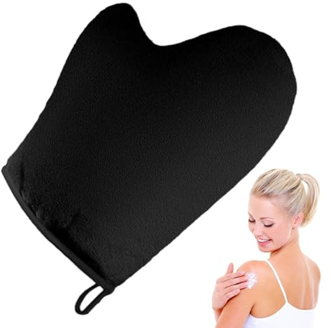 Selbstbräunungs-Handschuh - Für Selbstbräunung Ohne - Maschinenwaschbarer Ultraweicher Flock-Applikator Mit Daumen Für Sprühlotionen Mousse Gesicht Damen Herren