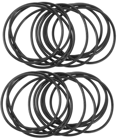 WHAMVOX Braccialetti in Silicone Elasticizzati Nero 50 Pezzi per Accessori Fai da Te, Leggeri e Resistenti, per Festival Musicali Unisex