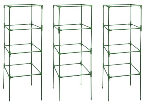 Amesor Jaula para Tomates - Tutor Tomate para Macetas | Estructura Resistente de 3 Piezas para Vegetales Trepadores Frutas Judías Peonías Rosas Flores Macetas Parterres Patio