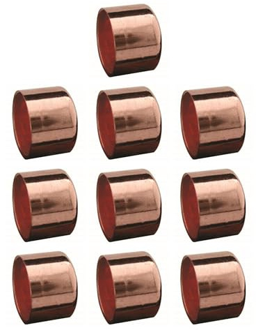 Endkappe aus Kupfer, 15 mm, 15 mm, 10 Stück (15 mm)