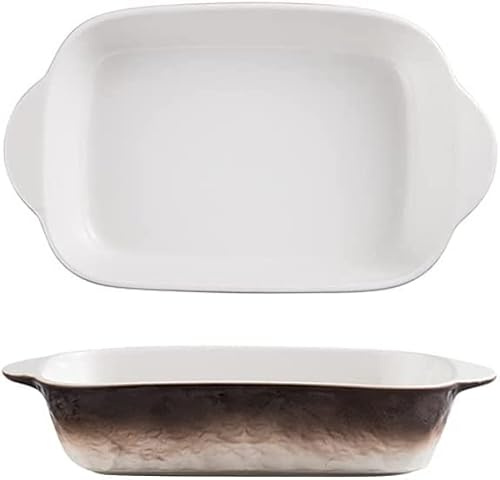 Plats de Cuisson en céramique Plats en céramique ustensiles de Cuisson Moule à pâtes rectangulaire à lasagnes Cocotte individuelle Plat de Cuisson avec Poi
