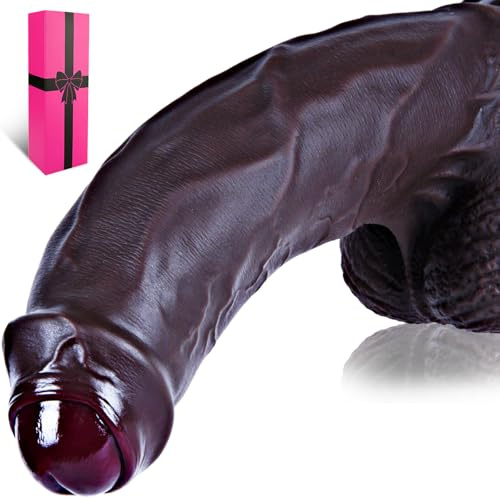 Gode en silicone double densité 25cm avec prépuce,à ventouse,plug anal réaliste épaissi à double couche,largeur cinq virgule trois centimètres,long gode noir pour point G,jouet pour couples lesbiennes