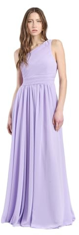 VALORIALUXE Abito Lungo Elegante Donna Monospalla – Corpetto Plissettato, Linea Fluida in Tessuto Morbido – Vestito da Cerimonia,