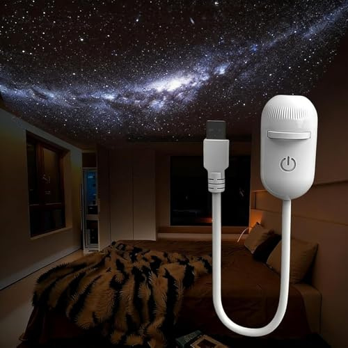 WEIWOGU Proyector de galaxia 2 en 1, luz nocturna, lámpara LED espacial ajustable de 360°, proyectores de estrellas de imagen HD con múltiples películas de proyección deslizantes (6 PCS)