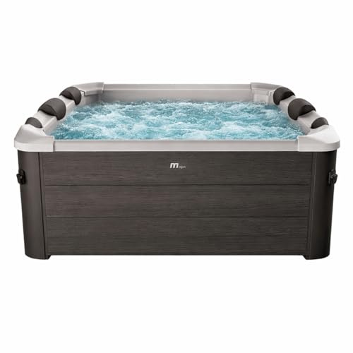 MSpa Tribeca SPA rígido Cuadrado 4-6 Personas con 120 chorros Aerojet, 8 Jets de Agua, LED, UVC+, ozono y Control Inteligente