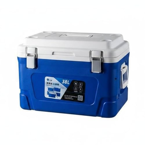 KiBcsLic 38 litres Glacière Grande Capacité sans Odeur Bac à Glace Isotherme Double Usage Chaud et Froid Matériel de Vente pour, 38L Haut De Gamme avec Couvercle en PU Et Corps en PU