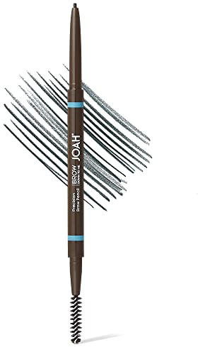JOAH Dual-Ended Eyebrow Pencil - Brow Down To Me Ultra-FIne Tip Precision Brow Pencil with Built-In Spoolie Brush for Flawless Brows, Smudge-Proof, Water-Resistant, Black Brown