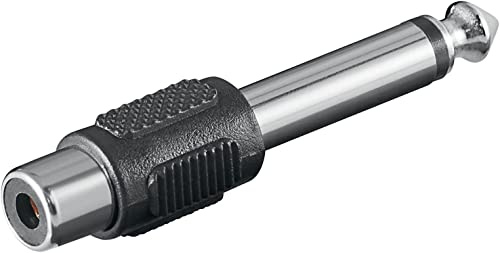 CABLEPELADO Audio-Adapter, Mono-Klinkenstecker 6,35 mm männlich auf weiblich, Adapter 6,35 mm Klinke auf Klinkenstecker, Kopfhöreranschluss, geeignet für Verstärker, Mono, 1 Stück