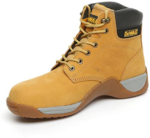 DEWALT Builder Mens Safety Work Lace Up SB Steel Toe Ankle Boots UK 8 / EU 42 Yellow