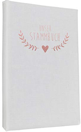 Hochzeitideal – Stammbuch der Familie Boho weiß 21,0 cm x 15,0 cm - Buchbinderleinen Stammbuch Hochzeit - Familienbuch Standesamt mit 6-Fach Ringmechanik für Urkunden mit Behördenlochung