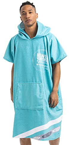Homelevel badponcho unisex – surfponcho av bomull/polyester – handduk för vuxna – badrock för kvinnor och män – badhandduk med huva