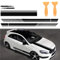 5 pcs pegatinas de rayas para capó de coche, calcomanías gráficas de vinilo para carrocería, carreras, espejo retrovisor, decoración de coche, compatible con tamaño libre + 2 raspadores-negro