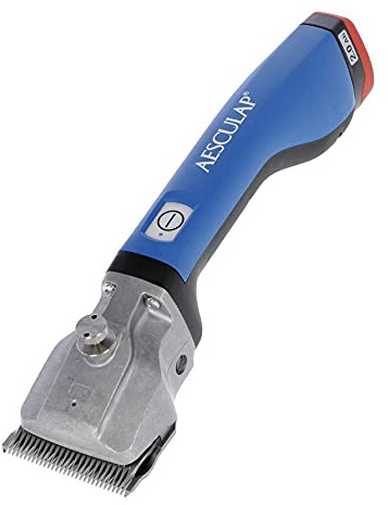 Kerbl GT656-BL Bonum Aesculap - Esquiladora inalámbrica para caballo, incluye 2 baterías, azul, 29,5 cm x 7,5 cm x 7,8 cm, 8 unidades