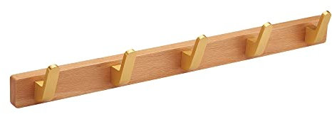 caihuashopping Hakenleiste Badezimmerhaken Wandmontierte Kleiderhaken Hölzerne Aluminiumlegierung Haken for Home Mantel Aufhänger Lagerung hinter der Tür Flur kleiderhaken