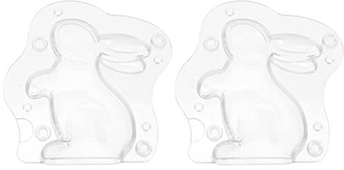 BESTonZON 2st Kaninchen-schokoladenform Osterhase Silikonform Scheiben Gebäckpfanne De para Gelatinas Ostern Hase Kuchenform Tierische Schokoladenform DIY-Form Plastik Modellieren Werkzeug